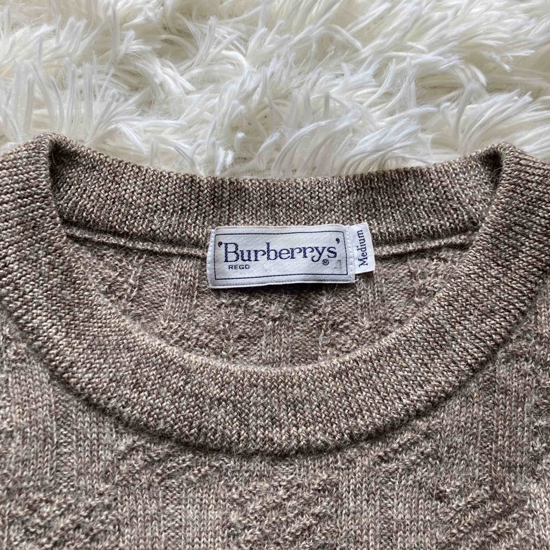 BURBERRY(バーバリー)の希少✨Burberry バーバリー アルパカ素材 ホースロゴ刺繍 ニット メンズのトップス(ニット/セーター)の商品写真