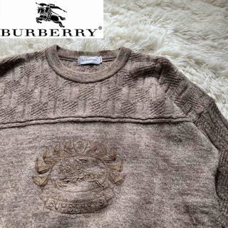 バーバリー(BURBERRY)の希少✨Burberry バーバリー アルパカ素材 ホースロゴ刺繍 ニット(ニット/セーター)