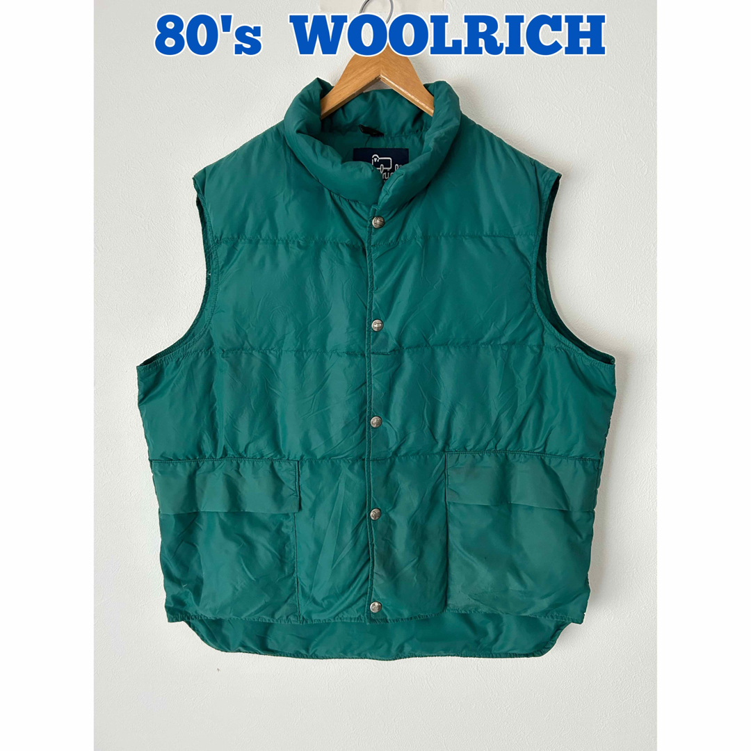 WOOLRICH(ウールリッチ)のWOOLRICH ウールリッチ　ベスト　中綿ベスト　80's古着　USA製 メンズのトップス(ベスト)の商品写真