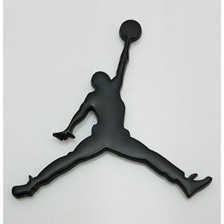 3D Air Jordan カー アルミ ステッカー ブラック(その他)