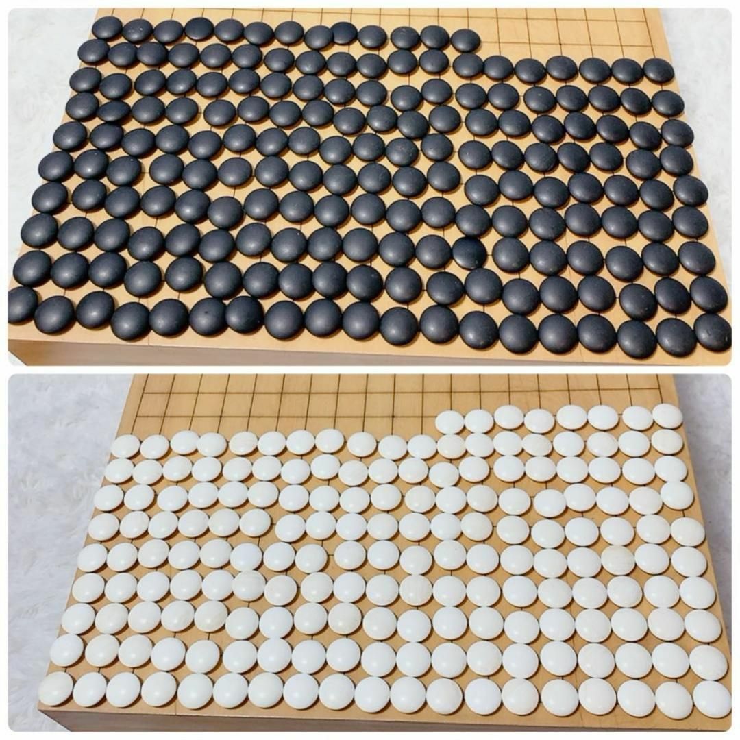 良品 本格囲碁セット 碁盤 約2寸 蛤碁石 33号 180個 那智黒 良品 本格囲碁セット 碁盤 約2寸 蛤碁石 33号 180個 那智黒