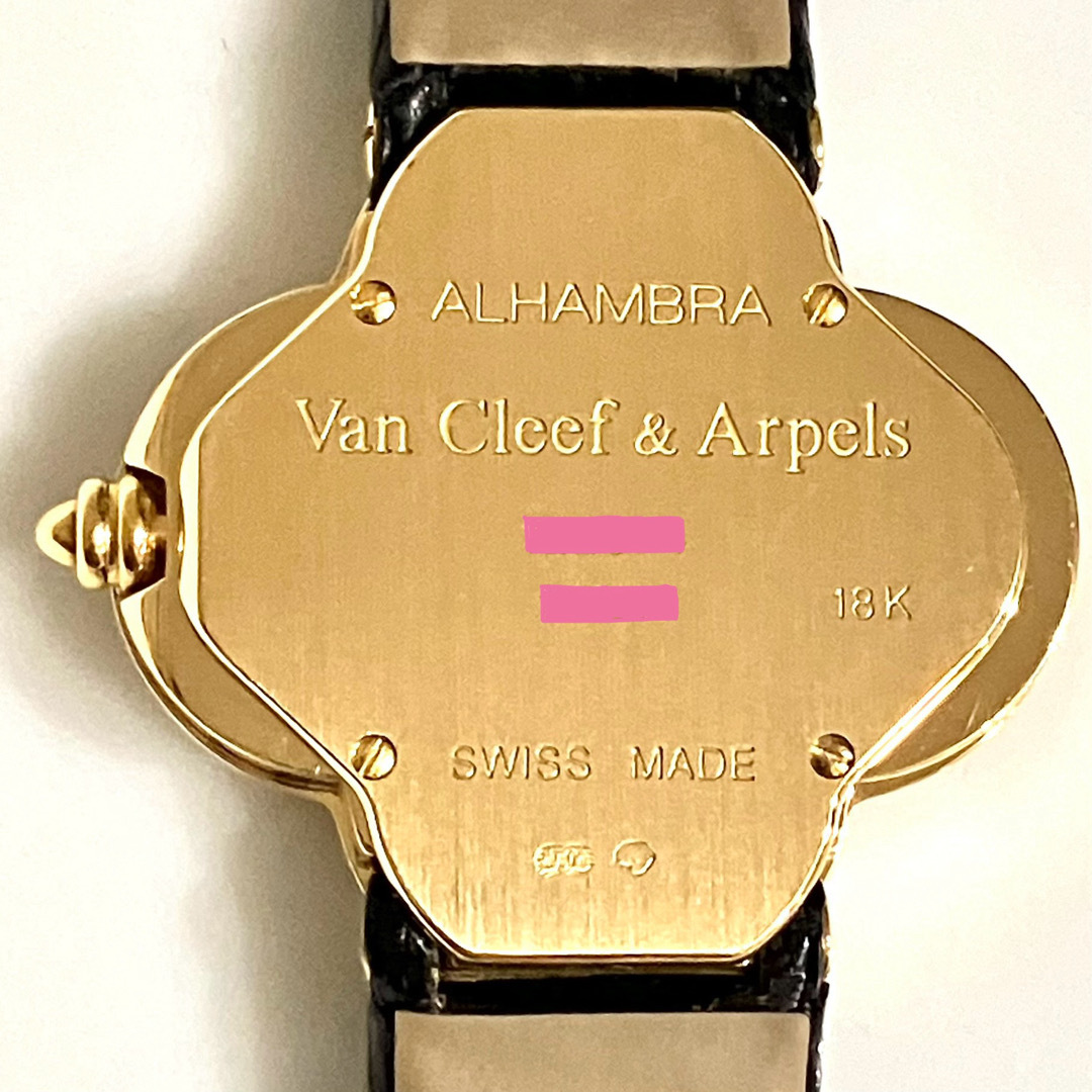 Van Cleef & Arpels(ヴァンクリーフアンドアーペル)の新品同様品★ヴァンクリーフ★アルハンブラ★時計★ウォッチ★18YG★ホワイト★ レディースのファッション小物(腕時計)の商品写真