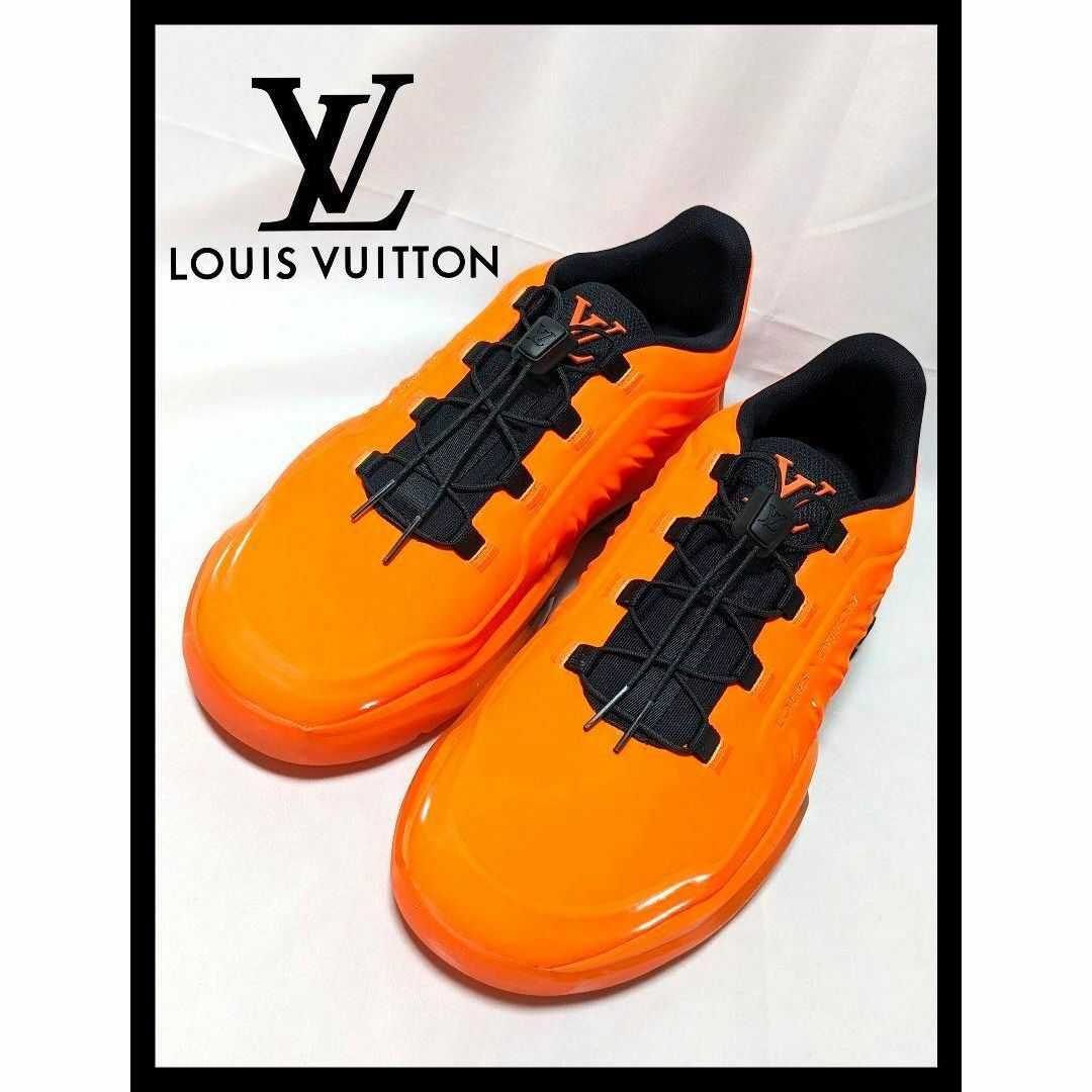 LOUIS VUITTON(ルイヴィトン)の✨美品✨ヴィトン   ミレニアムライン スニーカー ラバー　オレンジ×ブラック メンズの靴/シューズ(スニーカー)の商品写真