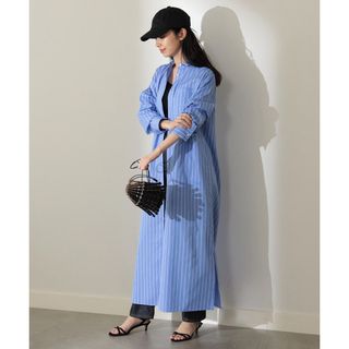 デミルクスビームス(Demi-Luxe BEAMS)のDemi-Luxe BEAMS コットン グログラン シャツワンピース 23SS(ロングワンピース/マキシワンピース)