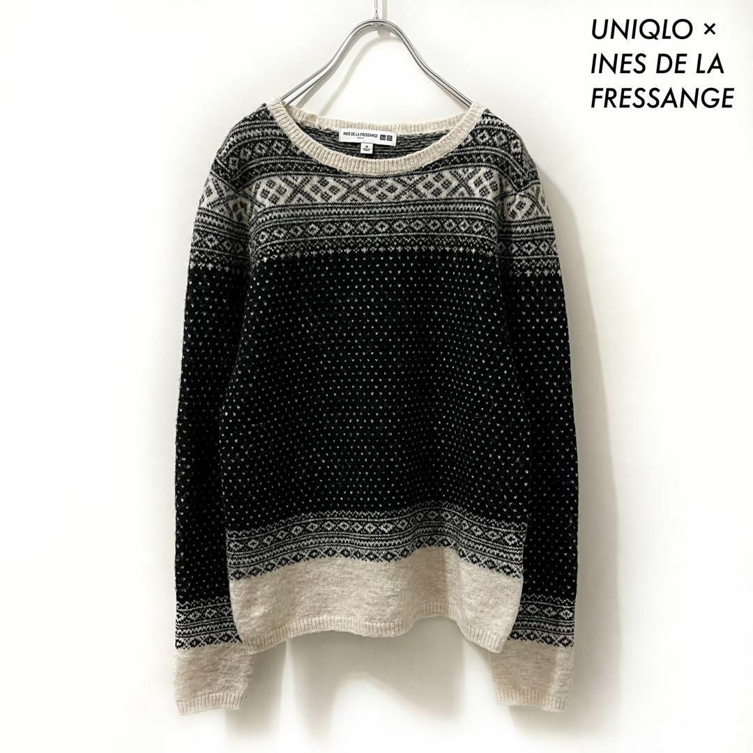 UNIQLO(ユニクロ)のUNIQLO ユニクロ★イネス ジャガードクルーネックセーター レディース レディースのトップス(ニット/セーター)の商品写真