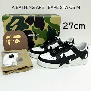 アベイシングエイプ(A BATHING APE)の【新品】27cm A BATHING APE BAPE STA OS Mブラック(スニーカー)