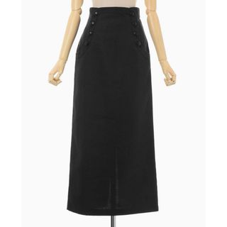 マメ(mame)のmame Cotton Linen Twill Skirt - black(ロングスカート)