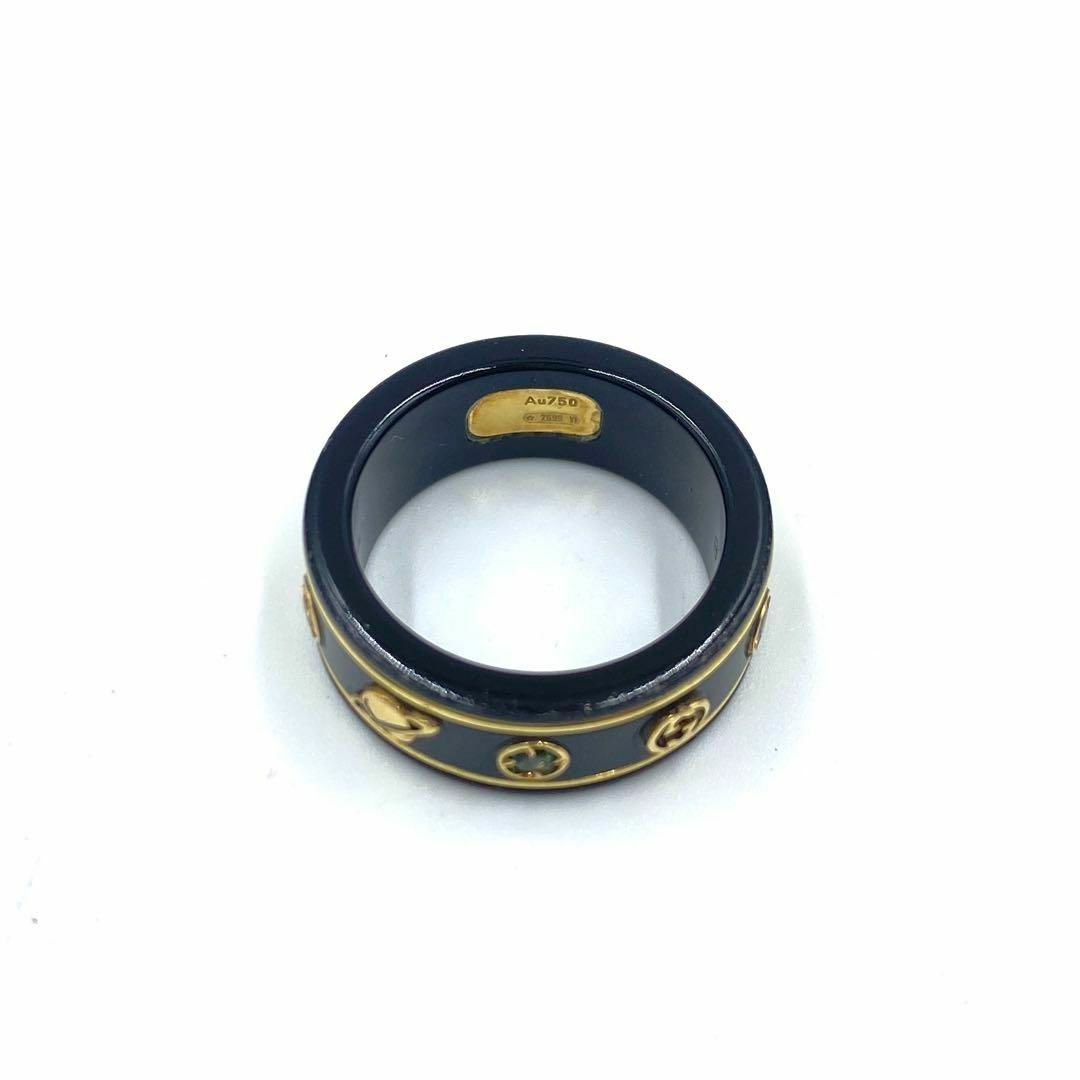 Gucci(グッチ)の極美✨ グッチ アイコンリング ジェムストーン Au750 9号 箱付き レディースのアクセサリー(リング(指輪))の商品写真