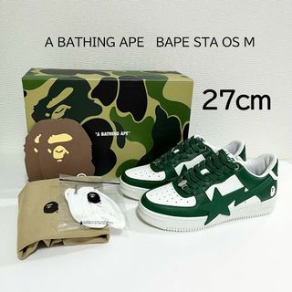 アベイシングエイプ(A BATHING APE)の【新品】27cm A BATHING APE BAPE STA OS Mグリーン(スニーカー)