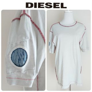 ディーゼル(DIESEL)の訳あり DIESEL Ｓ 袖デニム 半袖 Tシャツ Ｌサイズ相当(Tシャツ/カットソー(半袖/袖なし))