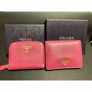 PRADA - 美品 プラダ ダブルホック 二つ折り財布（小銭入れ有り）M523 ...