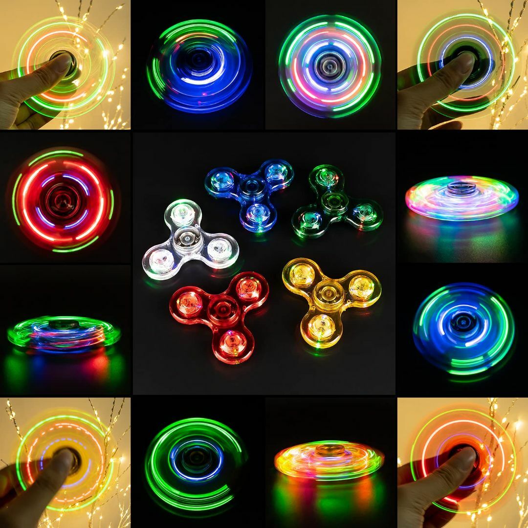 LED指スピナー、スピン ウィジェット フォーカス 玩具 LEDハンドスピナー  キッズ/ベビー/マタニティのおもちゃ(その他)の商品写真