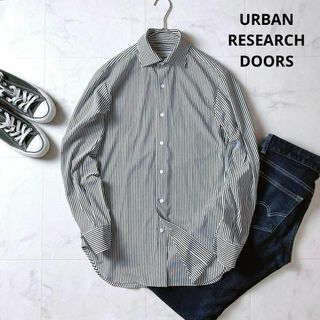 アーバンリサーチドアーズ(URBAN RESEARCH DOORS)のアーバンリサーチドアーズ/ ストライプ ウエストシェイプ ストレッチシャツ(シャツ)