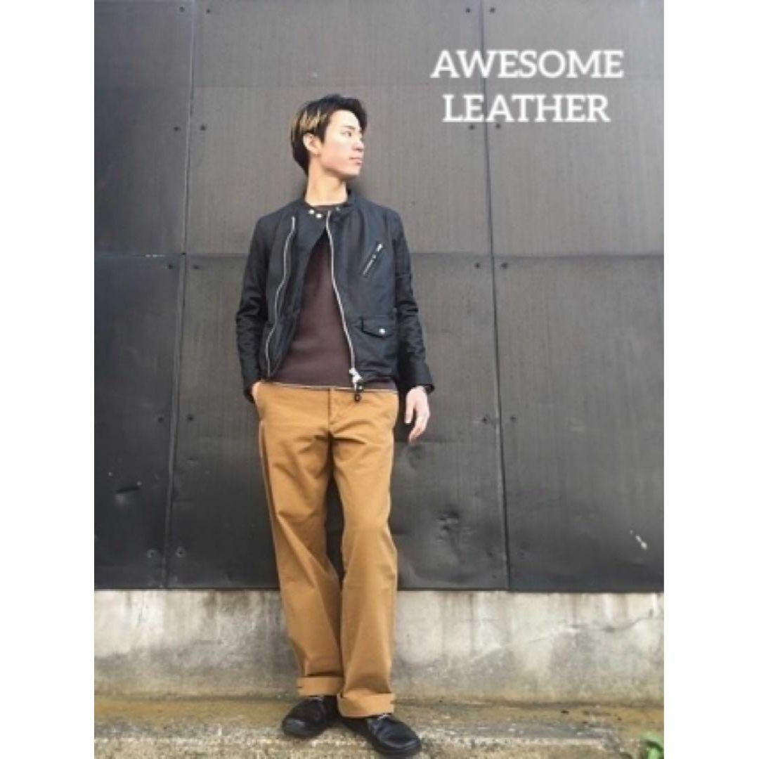 定価50,000円AWESOME LEATHER/ゴートスキンレザージャケット