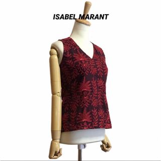 イザベルマラン(Isabel Marant)のISABEL MARANT 刺繍 プルオーバー ノースリーブブラウス フランス製(シャツ/ブラウス(半袖/袖なし))