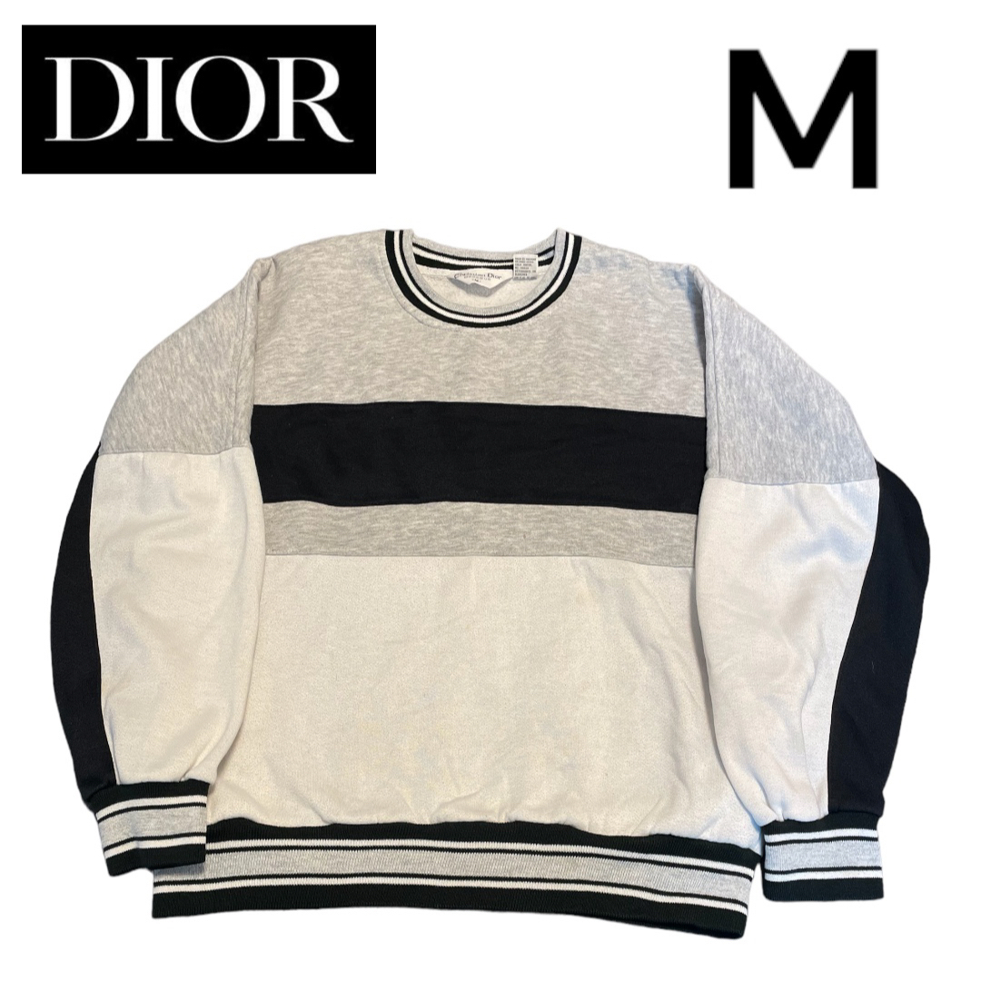 Christian Dior(クリスチャンディオール)の【超希少】dior⭐︎ディオール⭐︎スウェットシャツ⭐︎3トーン⭐︎グレー メンズのトップス(スウェット)の商品写真