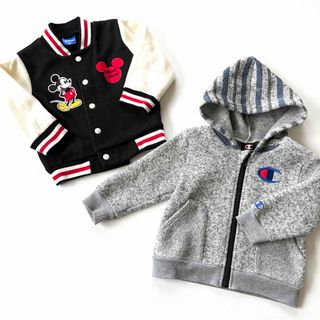 チャンピオン(Champion)のチャンピオン　スタジャン　アウター　ジャケット　90cm子供服　パーカー　裏起毛(ジャケット/上着)