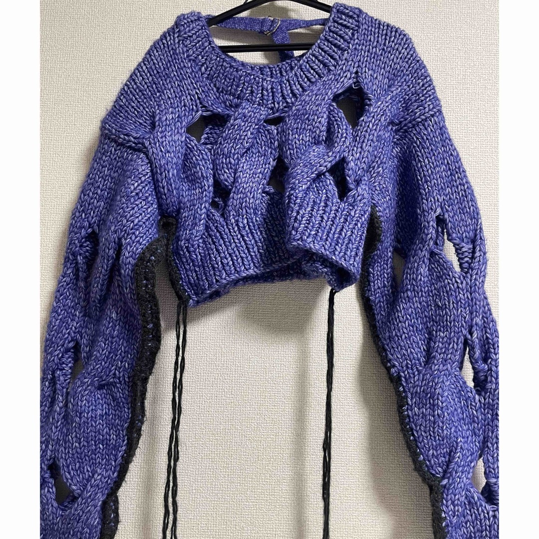 MAISON SPECIAL(メゾンスペシャル)のCable Slit Hand Short Knit ショート丈ニット レディースのトップス(ニット/セーター)の商品写真