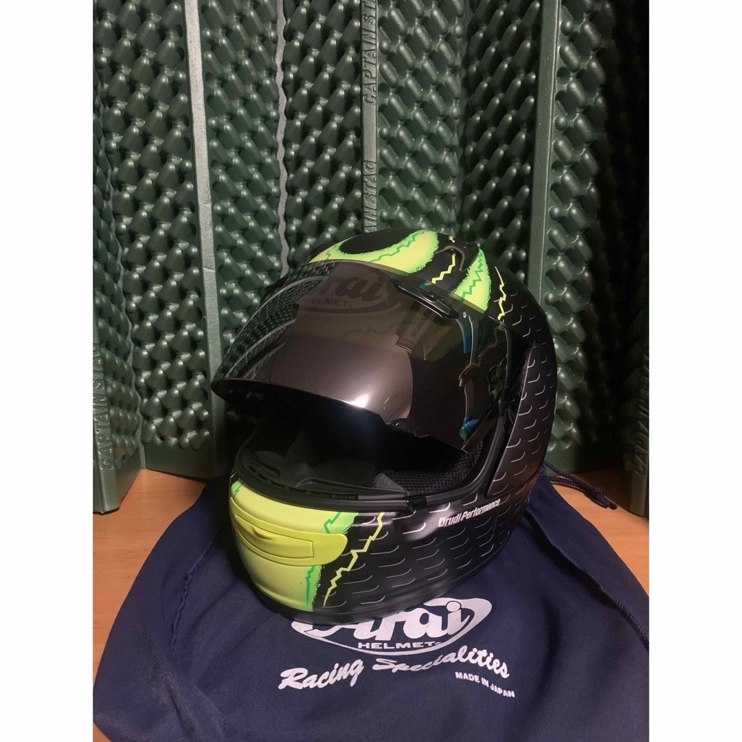 Arai フルフェイスヘルメット 黒 ミラーシールドビーコム 蒸らせ Arai フルフェイスヘルメット 黒 ミラーシールドビーコム 蒸らせ
