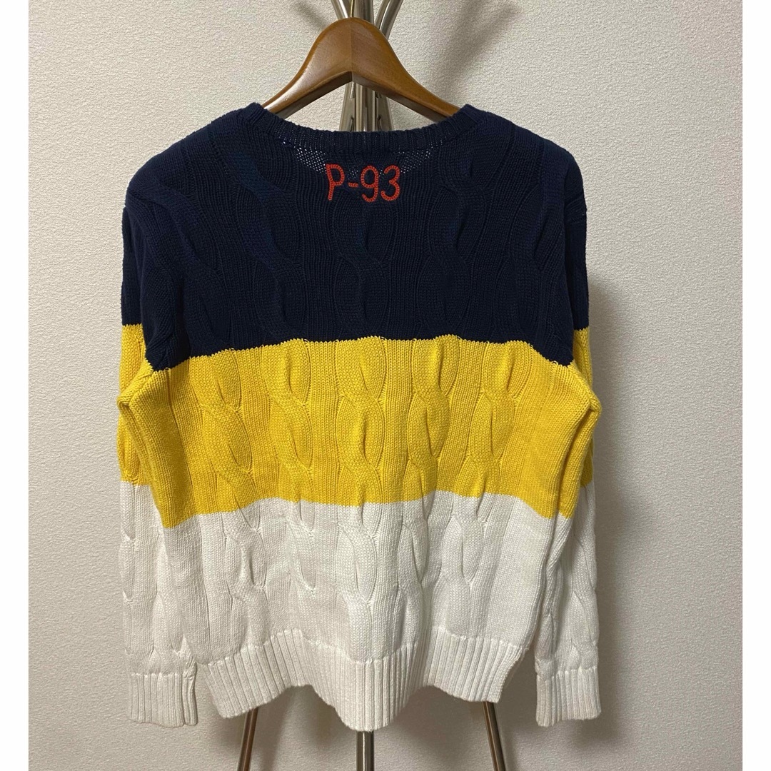 POLO RALPH LAUREN(ポロラルフローレン)のラルフローレン ケーブル編みニット コットン 春ニット RL.93 マルチカラー メンズのトップス(ニット/セーター)の商品写真