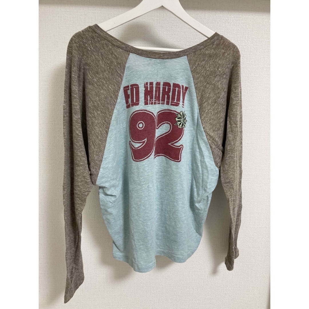 Ed Hardy(エドハーディー)のEd Hardy エドハーディ　ラグランロンT ドルマンスリーブ レディースのトップス(Tシャツ(長袖/七分))の商品写真