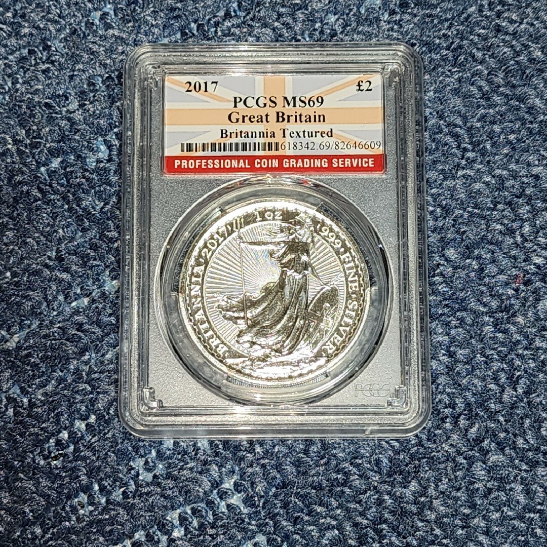 銀貨PCGS イギリス 2ポンド 銀貨 2017年  ブリタニア