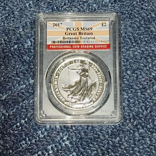 PCGS イギリス 2ポンド 銀貨 2017年  ブリタニア(貨幣)