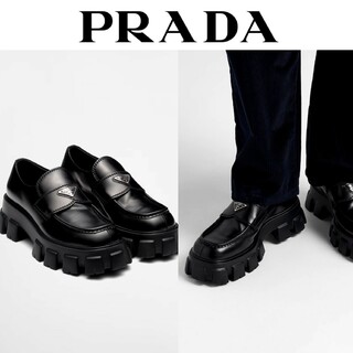 PRADA - PRADA☆”WEDGE” Clear sole ダービーシューズの通販 by ぺこ's