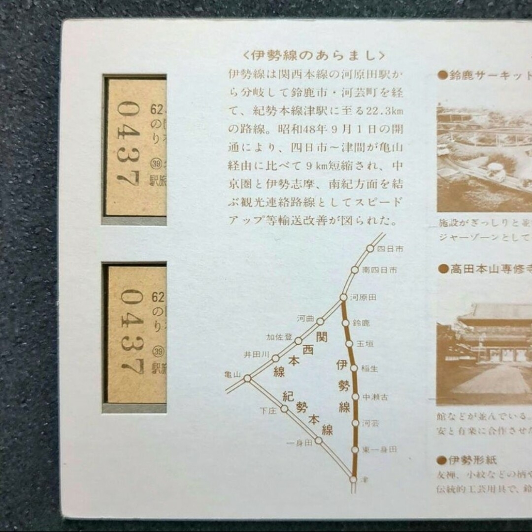 【美品】【希少品】「さよなら伊勢線」記念乗車券 1987年3月26日 硬券切符 エンタメ/ホビーのテーブルゲーム/ホビー(鉄道)の商品写真