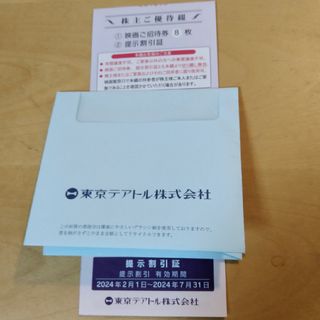 東京テアトル　男性名義８枚　株主優待券　追加可(その他)