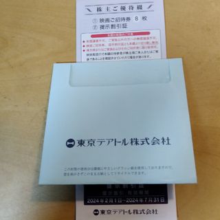 東京テアトル　男性名義８枚　株主優待券　7月末まで(その他)