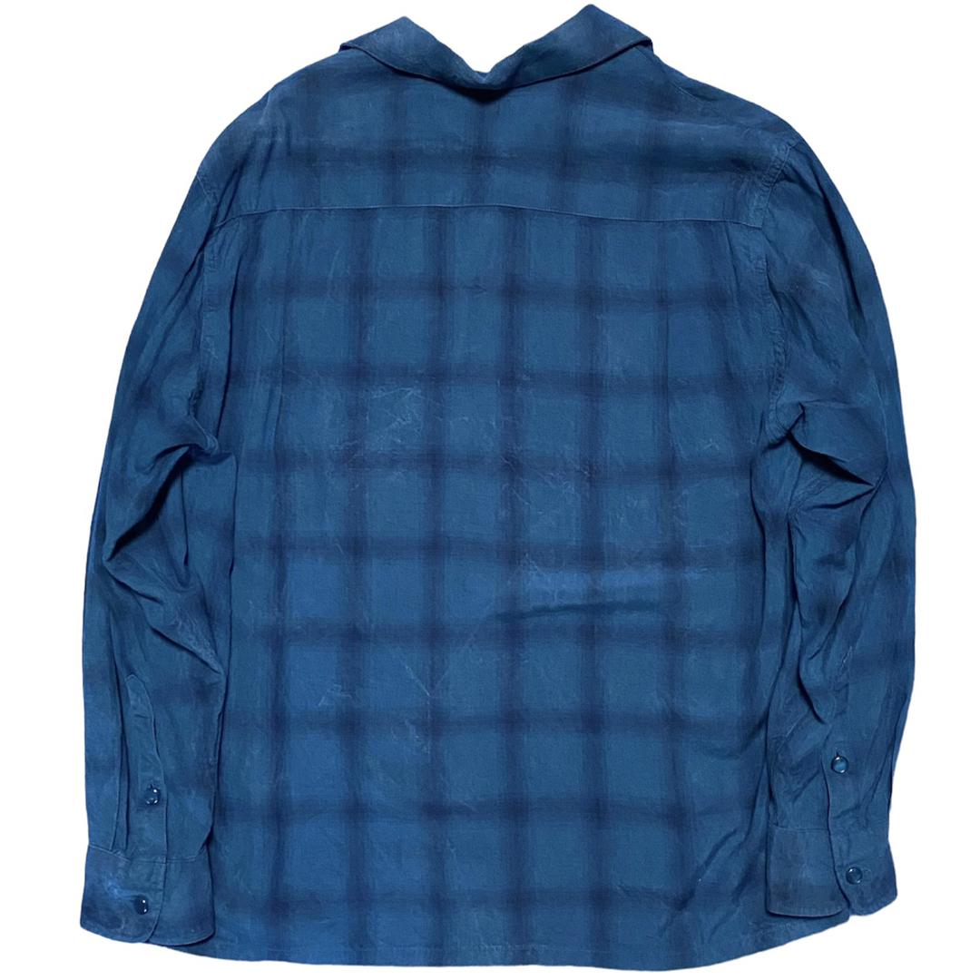WACKO MARIA(ワコマリア)の21SS Mサイズ ワコマリア オンブレ チェック ネルシャツ ブルー  メンズのトップス(シャツ)の商品写真