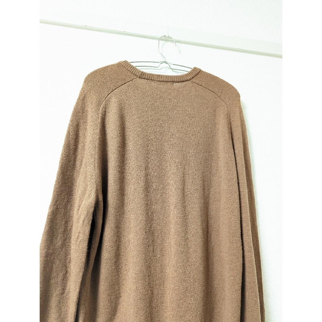 UNIQLO(ユニクロ)のUNIQLOU クレープウールクルーネックセーター 男女兼用 L ブラウン メンズのトップス(ニット/セーター)の商品写真