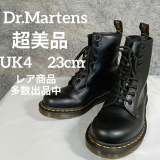 ドクターマーチン(Dr.Martens)の超美品　ドクターマーチン　ブーツ　1460　4　23cm　ブラック　ミドル丈(ブーツ)