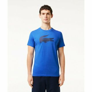 ラコステ(LACOSTE)の【ブルー系その他2】コットンブレンドウルトラドライロゴプリントTシャツ(その他)