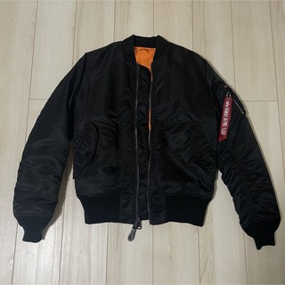 アルファインダストリーズ(ALPHA INDUSTRIES)の大人気 ALPHA INDUSTRIES アルファ MA-1 黒 M ブラック(フライトジャケット)