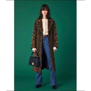 moussy - moussyマウジー☆ BACK TUCK A LINE コート レオパードの通販 ...