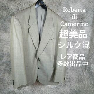 ロベルタディカメリーノ(ROBERTA DI CAMERINO)の16-235超美品　ロベルタディカメリーノ　テーラードジャケット　シルク混(テーラードジャケット)