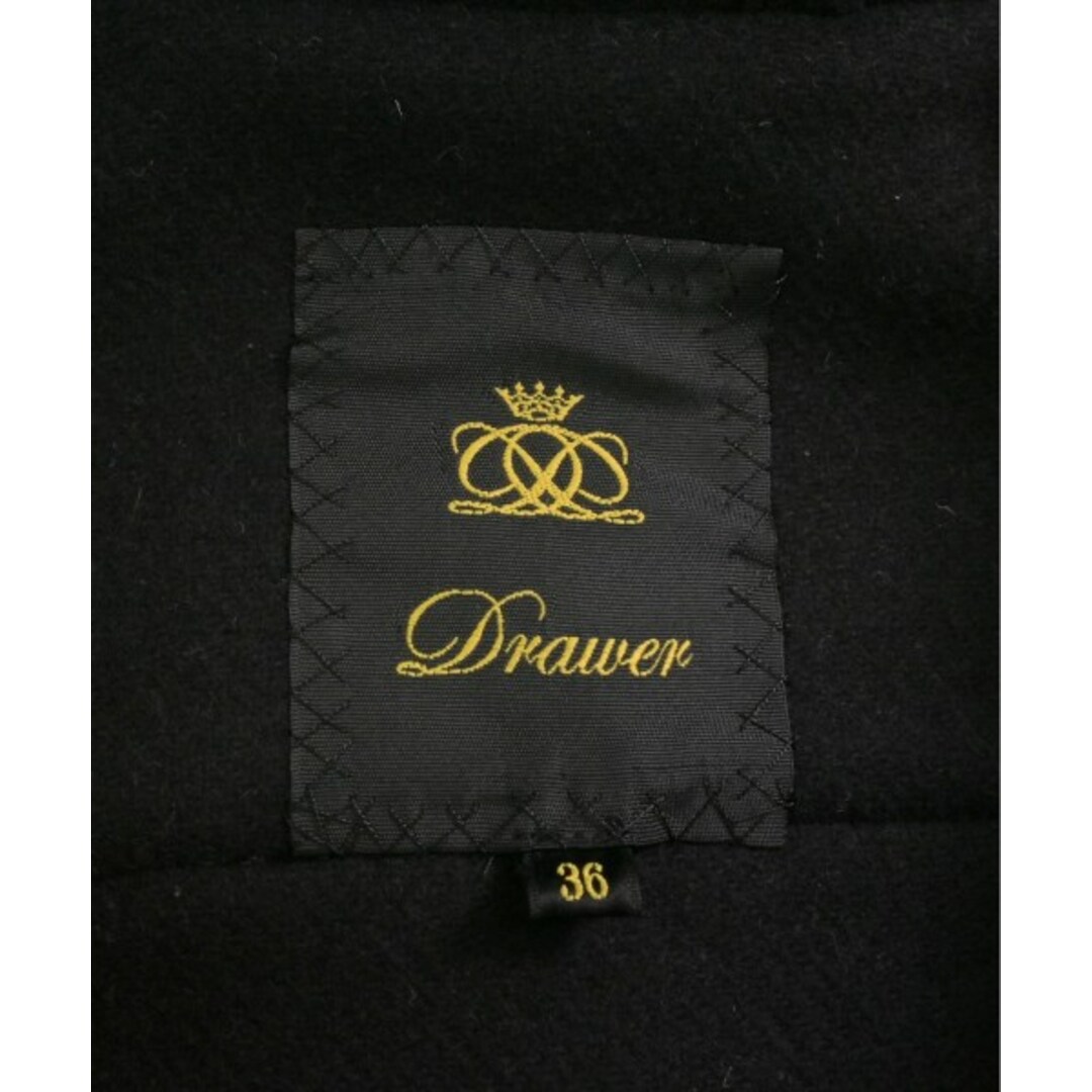 Drawer(ドゥロワー)のDrawer ドロワー ダッフルコート 36(S位) 黒 【古着】【中古】 レディースのジャケット/アウター(ダッフルコート)の商品写真