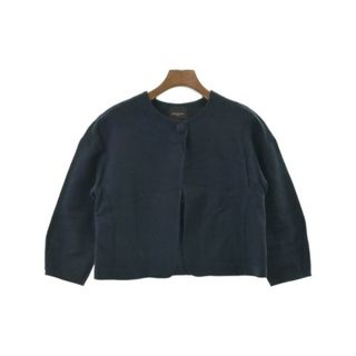 デミルクスビームス(Demi-Luxe BEAMS)のDemi-Luxe BEAMS ノーカラージャケット 36(S位) 紺 【古着】【中古】(ノーカラージャケット)