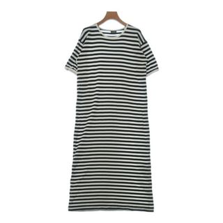 マリメッコ(marimekko)のmarimekko マリメッコ ワンピース 150(L位) 黒x白(ボーダー) 【古着】【中古】(ひざ丈ワンピース)