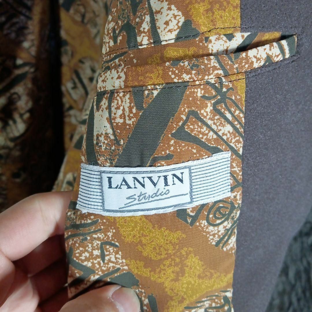 LANVIN(ランバン)の21-242超美品　ランバン　チェスターコート　48　カシミヤ混　豪華柄裏地 メンズのジャケット/アウター(チェスターコート)の商品写真