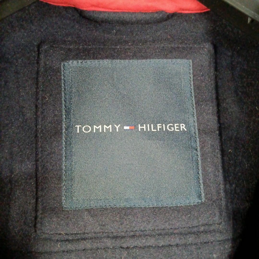 TOMMY HILFIGER(トミーヒルフィガー)の21-244超美品　トミーヒルフィガー　定番ダッフルコート　М　ストライプ レディースのジャケット/アウター(ダッフルコート)の商品写真