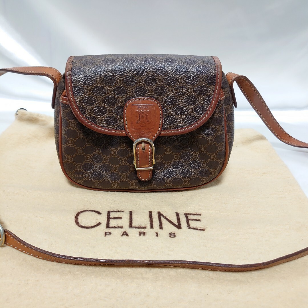 レディースCELINE マカダム柄 ポシェット サコッシュバッグ ポーチ