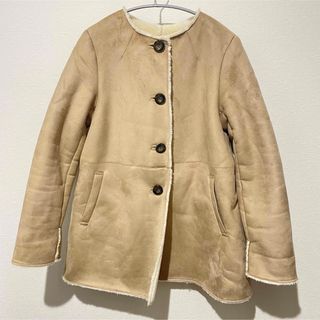 レイビームス(Ray BEAMS)の【美品】レイビームス　ノーカラーコート　ボアコート　ほぼ新品　RayBAMS(ノーカラージャケット)