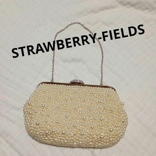 ストロベリーフィールズ(STRAWBERRY-FIELDS)のストロベリーフィールズ パーティーバッグ クラッチバッグ 2way パール(クラッチバッグ)