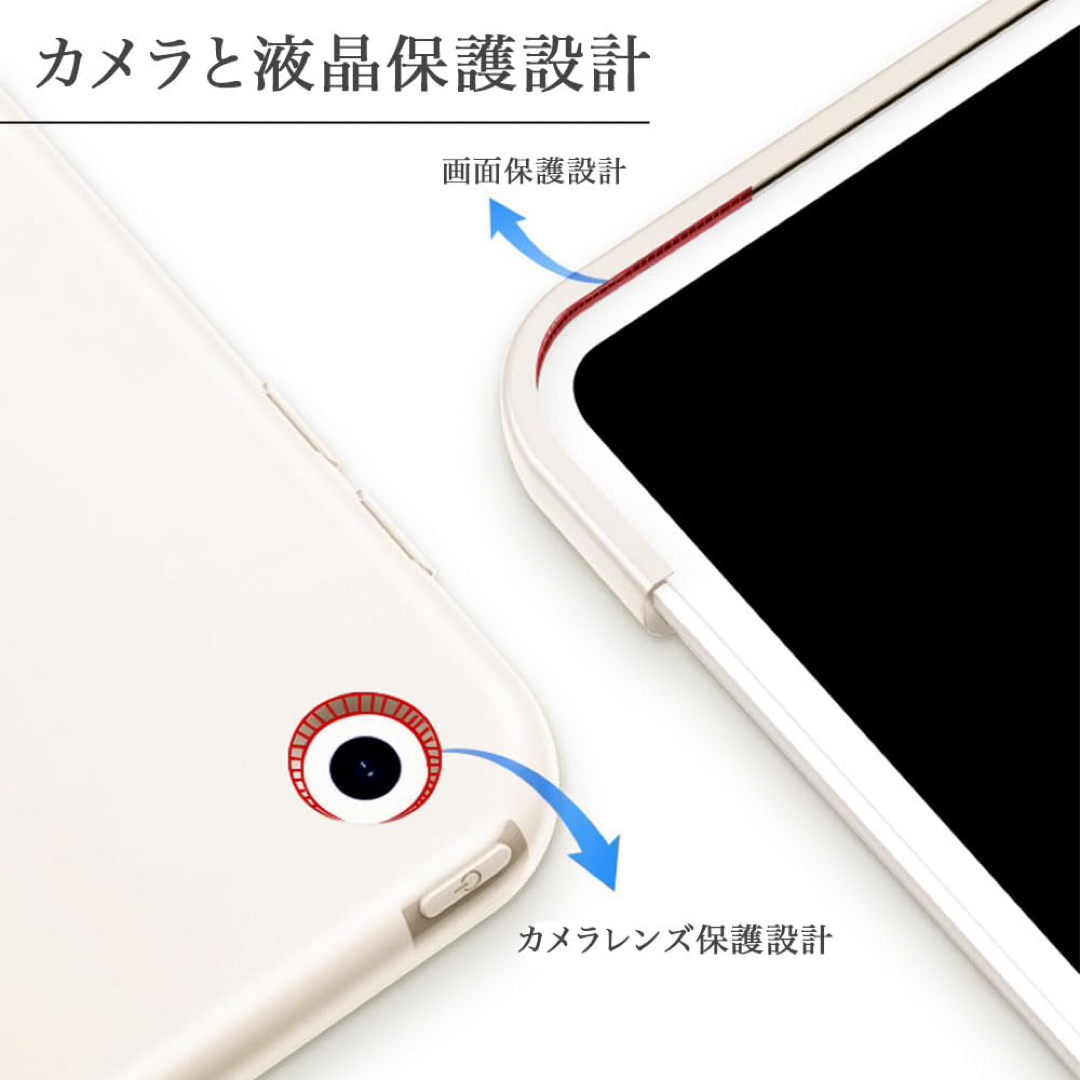 iPad mini 6 ソフト ケース コンパクト 軽量 薄型 耐衝撃 スマホ/家電/カメラのスマホアクセサリー(iPadケース)の商品写真