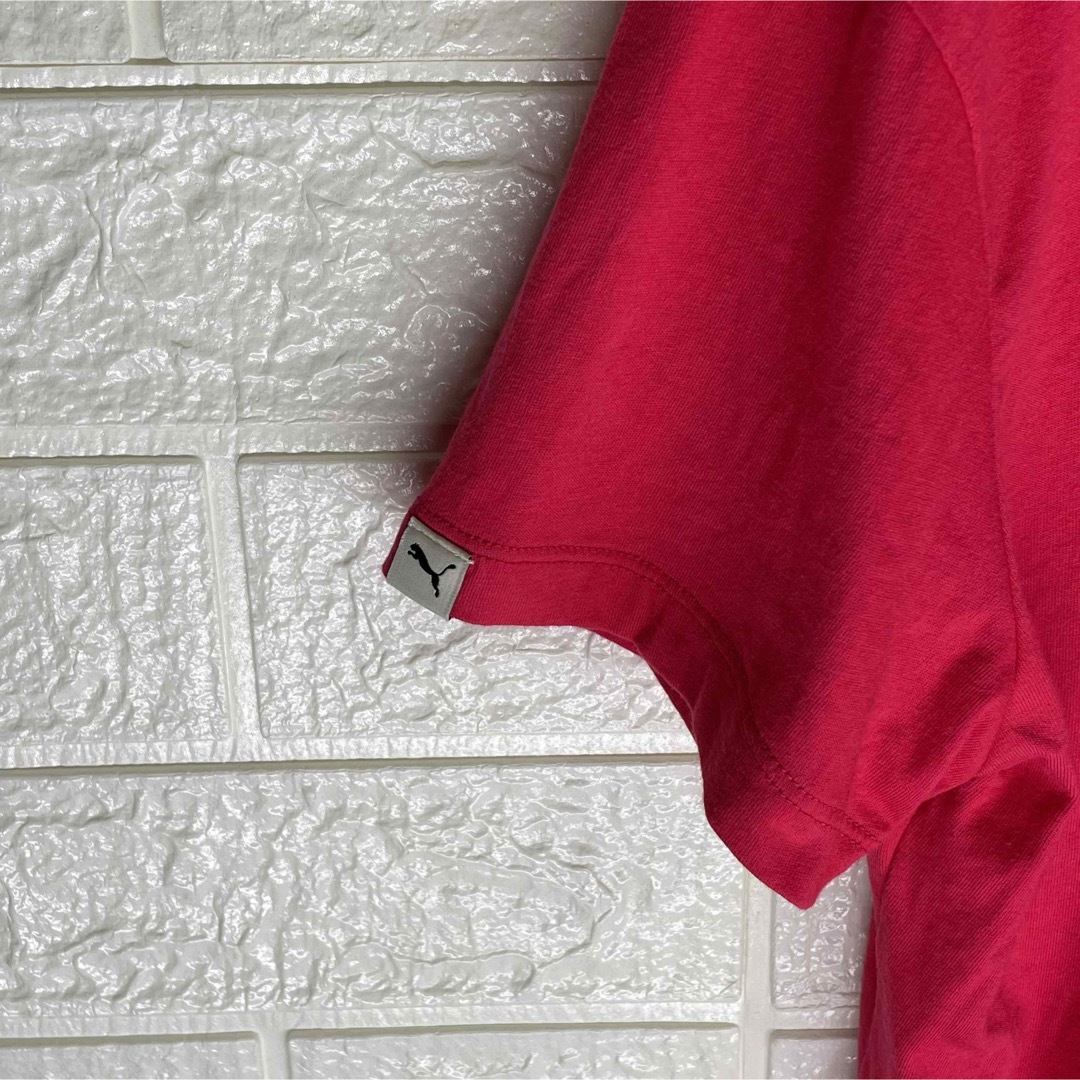 PUMA(プーマ)のレディース　プーマ　Tシャツ　赤（ピンク）　Mサイズ レディースのトップス(Tシャツ(半袖/袖なし))の商品写真