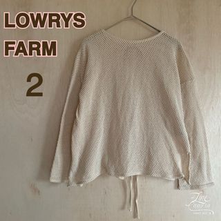 ローリーズファーム(LOWRYS FARM)のローリーズファーム 2 M ニット 網目 リボン おしゃれ カットソー(ニット/セーター)