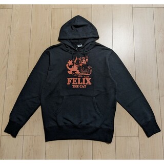 felix - L 新品 FELIX THE CAT スウェットパーカー ブラック オレンジ
